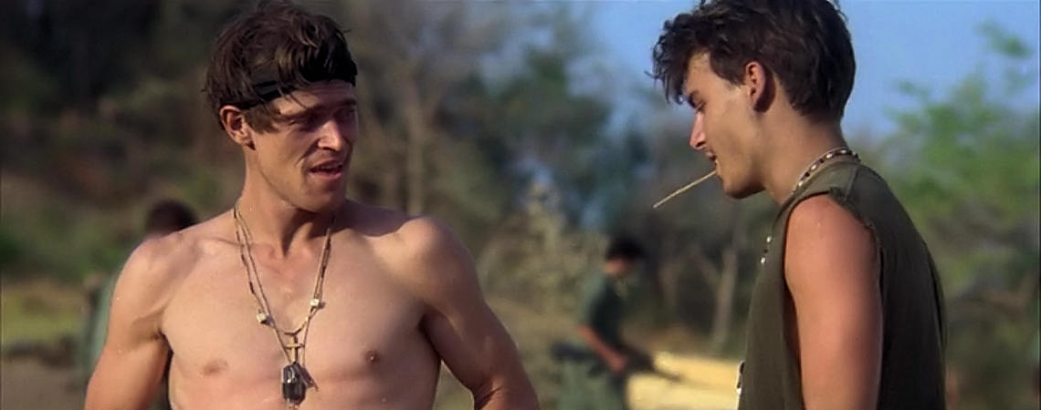 Willem Dafoe, Johnny Depp | "Platoon" (1986)