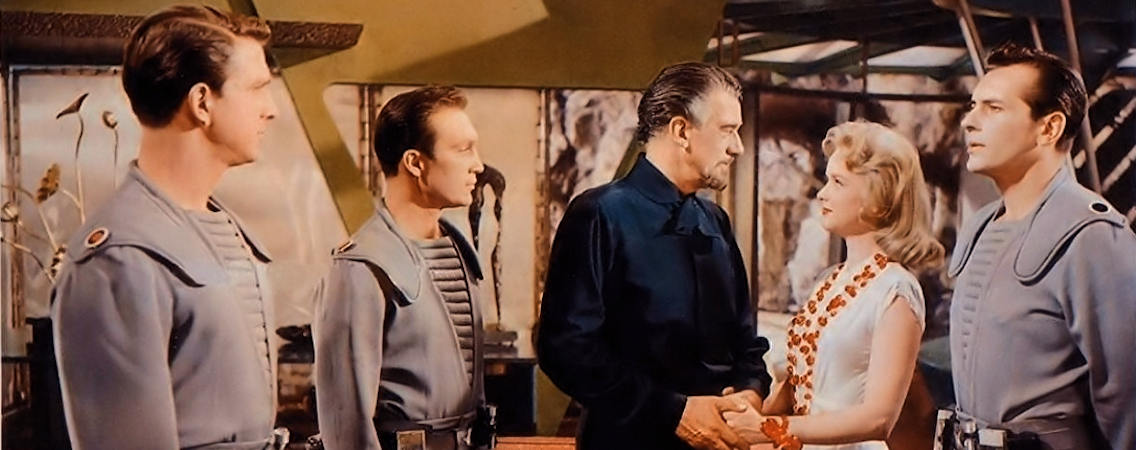 Leslie Nielsen, Anne Francis, Jack Kelly, Walter Pidgeon, Warren Stevens | "Forbidden Planet" (1956)