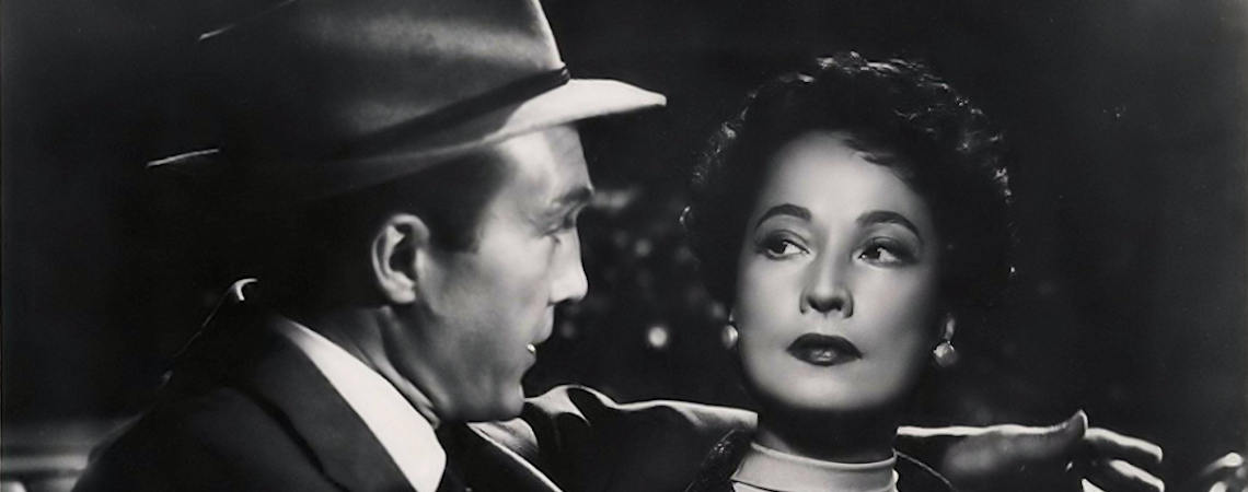 Merle Oberon, Warren Stevens | "The Price of Fear" (1956)