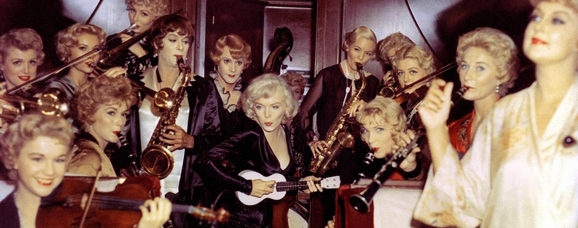 Jack Lemmon, Tony Curtis, Marilyn Monroe, Joan Shawlee | "Some Like It Hot" (1959)