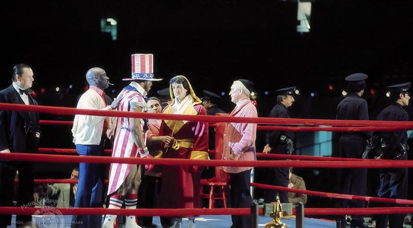 Thayer David, Tony Burton, Carl Weathers, Jimmy Gambina, Sylvester Stallone, Burgess Meredith | "Rocky" (1976) *